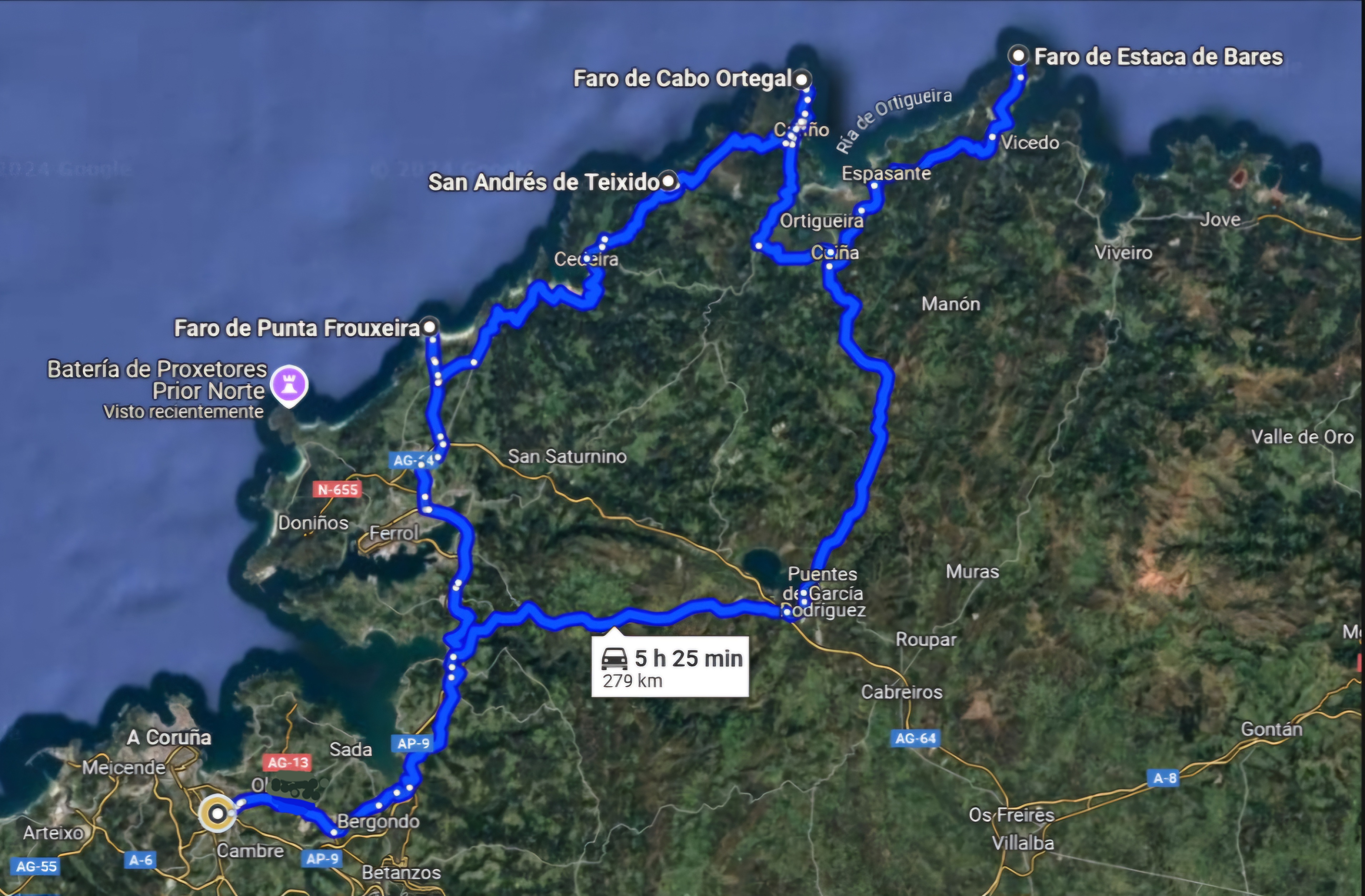 Imagen sobre la ruta Paseo de los tres faros